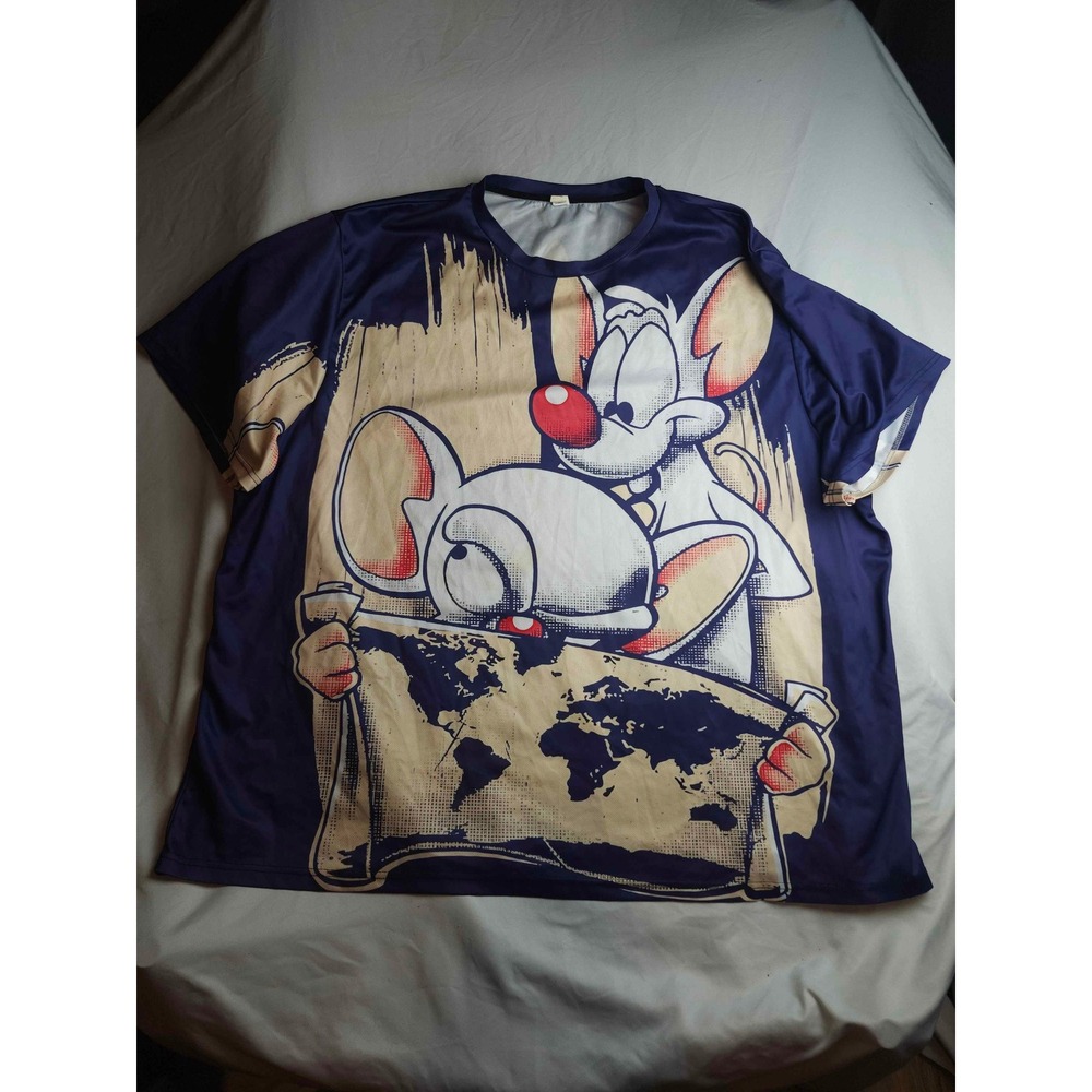 Pinky and the Brain World Domination Graphic T-Shirt‎ Purple 6XL Animaniacs 90s